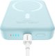 Powerbank Baseus OS-Baseus Magnetic Mini Air Wireless Fast Charge Power Bank 10000mAh 20W Galaxy Blue（With Simple Charging Cable Type-C to Type-C (20V/3A) 30cm White) 8