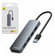 HUB USB Baseus Baseus UltraJoy Series 4-Port HUB Lite 15cm Space Grey（USBA to USB3.0*4） 3