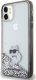 Karl Lagerfeld Karl Lagerfeld KLHCN61LKCNSK iPhone 11 / Xr 6.1" transparent hardcase Liquid Glitter Choupette 1