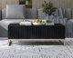 Meble Lindner Stolik kawowy Glamour prostokątny nowoczesny ława Glamour Czarny Mat 110 cm 1