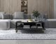 Meble Lindner Stolik kawowy Glamour prostokątny nowoczesny ława Glamour Czarny Mat 110 cm 4