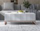 Meble Lindner Stolik kawowy Glamour prostokątny nowoczesny ława Glamour biały Mat 110 cm 1