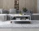Meble Lindner Stolik kawowy Glamour prostokątny nowoczesny ława Glamour biały Mat 110 cm 4