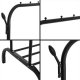 Springos Wieszak na ubrania 146x110x55 cm podwójny metalowy stojak loft czarny UNIWERSALNY 11