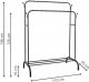 Springos Wieszak na ubrania 146x110x55 cm podwójny metalowy stojak loft czarny UNIWERSALNY 12