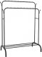 Springos Wieszak na ubrania 146x110x55 cm podwójny metalowy stojak loft czarny UNIWERSALNY 2