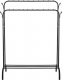 Springos Wieszak na ubrania 146x110x55 cm podwójny metalowy stojak loft czarny UNIWERSALNY 10