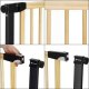 Springos Bramka zabezpieczająca schody 75-82 cm bramka rozporowa brązowo-czarna UNIWERSALNY 9