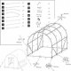 Springos Szklarnia ogrodowa foliowa UV-4 140g/m2 tunel foliak 3x2x2 m zielony UNIWERSALNY 8