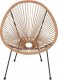 Springos Owalne krzesło ogrodowe, rattanowy fotel ażurowy beżowe UNIWERSALNY 12