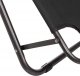 Springos Leżak składany metalowy zero gravity regulowana leżanka ogrodowa z zagłówkiem czarna UNIWERSALNY 9