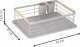Springos Suszarka metalowa do naczyń i sztućców 42x31x13,5 cm ociekacz do naczyń szaro-brązowy UNIWERSALNY 14