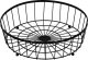 Springos Podwójny kosz na owoce, koszyk metalowy 32,5x30 cm patera czarna UNIWERSALNY 7