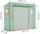 Springos Szklarnia ogrodowa foliowa UV4 130g/m2 2x1,7x0,8 m zielona UNIWERSALNY 5