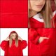 Springos Kocobluza damska męska oversize koc bluza 2w1 z kapturem XXL ciepła czerwone UNIWERSALNY 14
