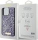 Guess Guess GUHCP15LPFGSBSP iPhone 15 Pro 6.1" fioletowy/purple hardcase Rhinestone Metal Logo 7