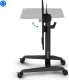 Biurko SENSE7 biurko mobilne Czarne 70 cmx52 cm czarny 4