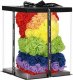 Springos Miś z płatków róż kolorowych 25 cm rose bear z lampkami LED biały zimny UNIWERSALNY 17