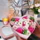 Springos Mydlane róże 24 szt. flower box zestaw kwiatów w pudełku serce różowe UNIWERSALNY 14