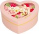 Springos Mydlane róże 24 szt. flower box zestaw kwiatów w pudełku serce różowe UNIWERSALNY 5