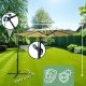 Fancy Garden Parasol ogrodowy ASTER 245x300x300 duży solidny z wysięgnikiem beżowy 9