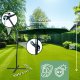 Fancy Garden Parasol ogrodowy ASTER 245x300x300 duży solidny z wysięgnikiem ciemnozielony 9