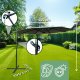 Fancy Garden Parasol ogrodowy ASTER 245x300x300 duży solidny z wysięgnikiem jasnoszary 9