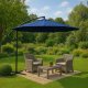 Fancy Garden Parasol ogrodowy ASTER 245x300x300 duży solidny z wysięgnikiem granatowy 10