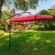Fancy Garden Parasol ogrodowy CYNIA 245x300x300 z korbką składany solidny czerwony 8