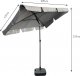 Fancy Garden Parasol ogrodowy FLOKS 235x200x125 łamany solidny składany jasnoszary 2