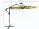 Fancy Garden Parasol ogrodowy MILIN 245x300x300 duży z oświetleniem LED z wysięgnikiem beżowy 2