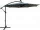 Fancy Garden Parasol ogrodowy MILIN 245x300x300 duży z oświetleniem LED z wysięgnikiem jasnoszary 1