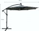 Fancy Garden Parasol ogrodowy MILIN 245x300x300 duży z oświetleniem LED z wysięgnikiem jasnoszary 2
