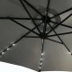 Fancy Garden Parasol ogrodowy MILIN 245x300x300 duży z oświetleniem LED z wysięgnikiem jasnoszary 4