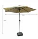 Fancy Garden Parasol ogrodowy ORIENT 235x270x270 łamany regulowany z korbką beżowy 2