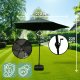 Fancy Garden Parasol ogrodowy ORIENT 235x270x270 łamany regulowany z korbką ciemnoszary 8
