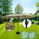 Fancy Garden Parasol ogrodowy TILIA 245x270x460 duży solidny składany z korbką beżowy 7