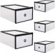 Springos Pudełko na buty 5 szt. z szufladą 35x24x12 cm organizer na obuwie przezroczysty UNIWERSALNY 8