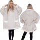 Springos Kocobluza damska męska oversize koc bluza 2w1 z kapturem XXL ciepła jasnoszara UNIWERSALNY 1