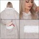 Springos Kocobluza damska męska oversize koc bluza 2w1 z kapturem XXL ciepła jasnoszara UNIWERSALNY 11