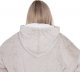 Springos Kocobluza damska męska oversize koc bluza 2w1 z kapturem XXL ciepła jasnoszara UNIWERSALNY 2
