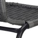 Springos Krzesło ogrodowe, plecione na taras metalowe szare wys. 73 cm UNIWERSALNY 2