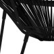 Springos Owalne krzesło ogrodowe, wys. 87 cm rattanowy fotel ażurowy czarne UNIWERSALNY 14