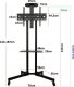 VETOUSON Stojak na telewizor 32-70" KART-14B mobilny Stojak TV do Telewizora 43 cale 48 cali 55 cali 65 cali 70 cali 12