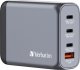 Verbatim Ładowarka GaN Verbatim, USB 3.0, USB C, szara, 100 W, wymienne końcówki C,G,A 1