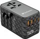 Verbatim Uniwersalny adapter podróżny World-to-World UTA-06 , 2x USB-C PD, QC 4+, 2x USB-A QC 3.0, czarny, 100 W 1