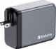 Verbatim Ładowarka GaN Verbatim, USB 3.0, USB C, szara, 200 W, wymienne końcówki C,G,A 1