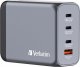 Verbatim Ładowarka GaN Verbatim, USB 3.0, USB C, szara, 200 W, wymienne końcówki C,G,A 3