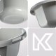 Kadax KADAX Miska Plastikowa Okrągła 2,5L Na Pranie Miednica Misa Z Uchwytami 7