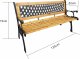 Fancy Garden Ławka ogrodowa z oparciem MIRT żeliwna drewniana 125 cm 2